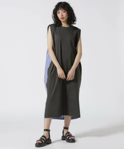 Платье из трикотажа с УФ-защитой B Omnivore/B Omnivore в полоску.