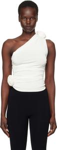 Белый топ на одно плечо Magda Butrym