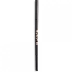Карандаш для бровей Precision Brow Pencil, двусторонний карандаш для бровей и кисточка для бровей, тонкий кончик, средний коричневый цвет, 9 г, Makeup Revolution