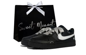 Nike Court Borough Grip Slip Resistant низкие скейтборд кроссовки Black детские