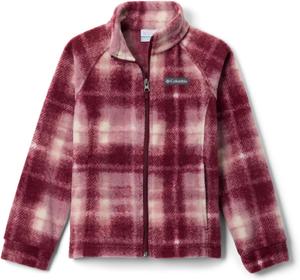Columbia Youth Girls Benton Springs II Printed Fleece, Eraser Pink Omblur