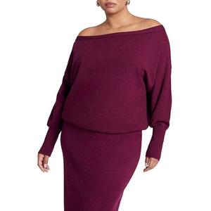 Женский свитер oversize plus size Eloquii, Burgundy