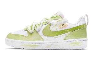 Nike Кроссовки Court Borough 2 Matcha Sweet Donut Shock Absorbers Low Top для скейтбординга, женские, цвет свежий зеленый