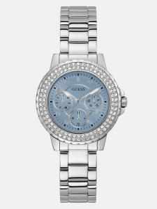 Многофункциональные часы серебристо-синего цвета Guess Factory, серебряный