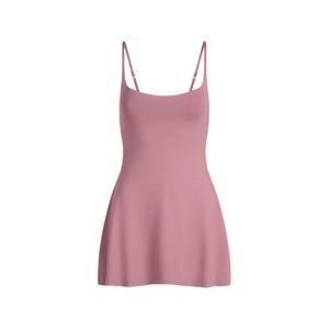 SS25 Smooth Layers платье-мини с круглым вырезом Skims, Redwood/Rosewood