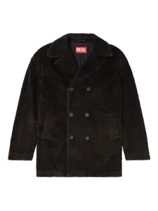 Вельветовое двубортное пальто Otis DIESEL, черный