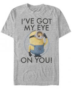 Мужская футболка с короткими рукавами Minions Illumination Гадкий я посмотрел на тебя Fifth Sun, красный