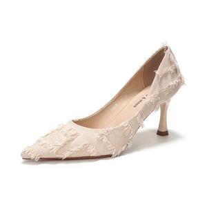 Женские туфли на тонком каблуке и высоком каблуке WEISHIBANGWEI, Apricot