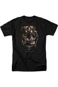 Футболка с коротким рукавом для взрослых Batman V Superman Three In Action Gildan, черный