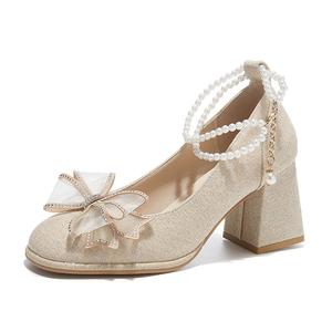 Женские туфли на высоком каблуке шампань TAOLEI, Champagne