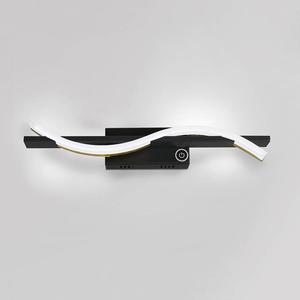 Светодиодный настенный светильник Fischer & Honsel Bridge, железо / акриловое стекло - 1 лампа - черный / золотой