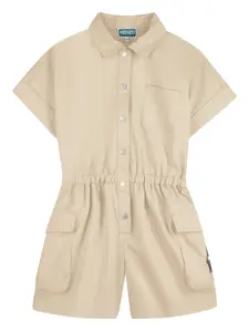 Ромпер с карманами Kenzo Kids, бежевый
