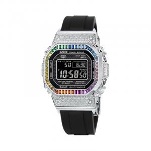 Часы Casio G-Shock Full Metal GMW-B5000 Series, ремешок смола, арт. GMW-B5000-1, черный/черный/радужный