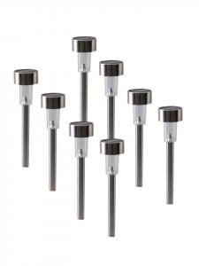 Светодиодный солнечный светильник "EDDA" в корпусе из полированной стали - (Д)5,5 см x (Ш)5,5 см x (В)36,5 см Näve, Stahl-blank - (L)5.5 cm x (B)5.5 cm x (H)36.5 cm