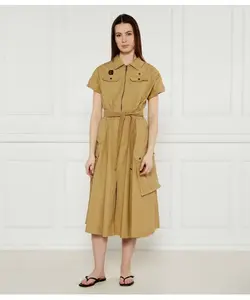 Платье с поясом Aeronautica Militare, бежевый