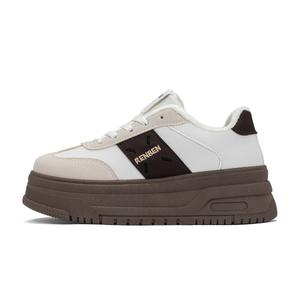 Теплые низкие кроссовки для скейтбординга, увеличивающие рост, для женщин RENBEN, Beige Brown