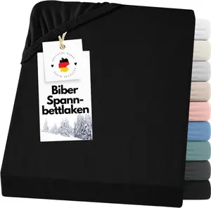 Простыня фланелевая на резинке 140х200 из 100% хлопка, однотонная белая Carpe Sonno