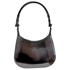 Сумка через плечо Emerson из коровьей кожи маленького размера для женщин серебристо-серый TORY BURCH