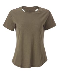 Женская футболка с вырезом Boxercraft, оливковый