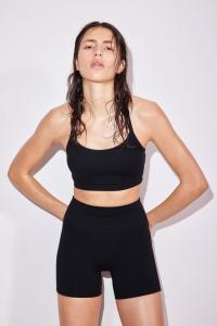 Спортивный бюстгальтер drymove средней поддержки H&M, черный