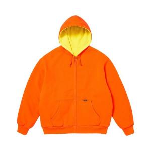 Толстовка Supreme Reversible Work Zip Up Hooded Sweatshirt 'Bright Orange'