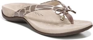 Женские сандалии Vionic Rest Bella с ремешком между пальцами- поддерживающие ортопедические сандалии с трехзонным комфортом и поддержкой свода стопы, шлепанцы для женщин, размеры средней и широкой полноты 5-12, Brownie Giraffe