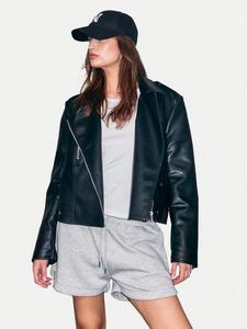 Куртка из искусственной кожи прямого кроя Rocket 27032993 Noisy May, черный