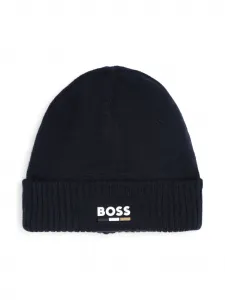 Шапка бини с логотипом BOSS Kidswear, синий