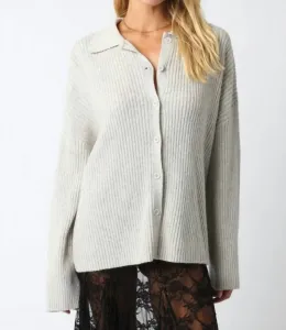 Вязаный топ Akira серого цвета Olivaceous