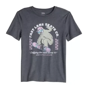 Футболка с коротким рукавом и принтом для мальчиков 8-20 лет на каждый день Sonoma Goods For Life, цвет grey sloth