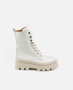 Белые кожаные сапоги для девочки Eli 1957, бежевый