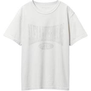 Футболка T By Distressed с принтом логотипа и эффектом потертости Alexander Wang, белый
