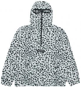 Толстовка Supreme Polartec Facemask Half Zip Hooded Sweatshirt 'Leopard', разноцветный
