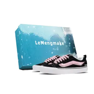 Vans Knu Skool Lemon Joy устойчивые к истиранию низкие кроссовки для скейтбординга Unisex Black Pink