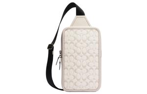 Сумка через плечо Sullivan из телячьей кожи, поясная сумка, кросс-боди Coach Ivory Gray для мужчин