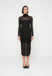 Прозрачное платье миди, платье-свитер Gap, True Black