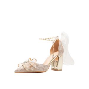 Zubumei Женские туфли на платформе с массивным каблуком - шампань голд, цвет Champagne Gold