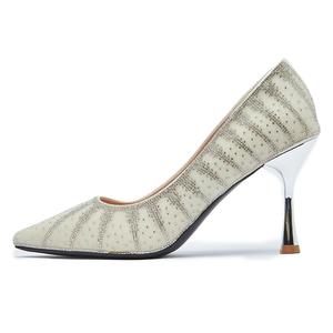 Женские туфли на высоком каблуке POOQ, бежевый