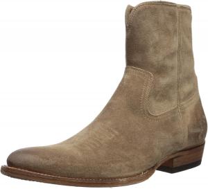 Мужские ботинки Frye Austin Inside Zip - стильная, прочная кожаная обувь с амортизирующей стелькой для комфорта и боковой застежкой-молнией, ковбойский стиль, Dark Ash - Suede Leather