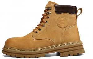 Большие Жёлтые Ботинки Короткие Рабочие Мартинсы Унисекс HeeDimensional, Верблюжий (На Флисовой Подкладке)