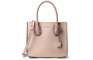 Сумка-баул из кожи коровы Mercer, через плечо, кроссбоди, дамская сумка Trumpets кремово-розовая MICHAEL KORS