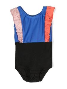 Wauw Capow By Bangbang Harper Blue ruffled swimsuit, синий
