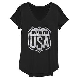 Футболка с принтом Women's love in the usa route shield Unbranded