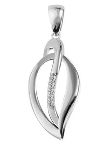 Adeliás Женский кулон из серебра 925 пробы с кубическим цирконием в серебряной оправе