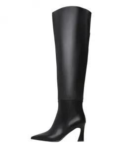 Классические сапоги до колена ирис Cesare Gaspari, черный