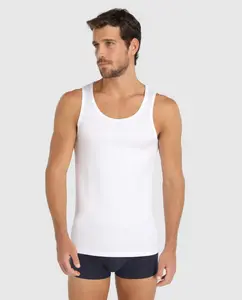 Набор из двух белых мужских футболок из органического хлопка Bread & Boxers, белый