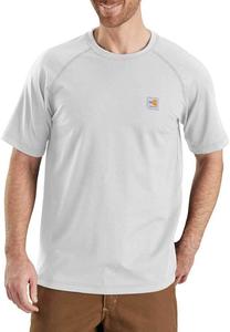 Carhartt мужская огнестойкая футболка Force Relaxed Fit с коротким рукавом, Light Gray