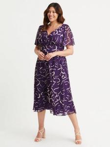 Платье Victoria Graphic Scarlett & Jo, Purple/Ecru