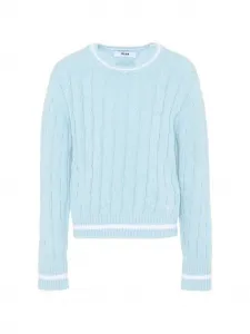Круглый свитер с косами MSGM Kids, синий
