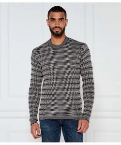 Шерстяной свитер Regular fit Emporio Armani, черный